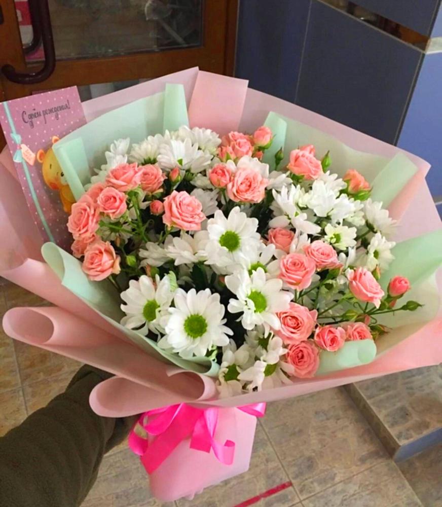Букет цветов из: Розы и Хризантемы в Ревде Свердловской области