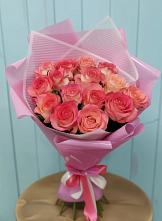 Букет 15 Розовых роз Равель в Ревде Свердловской области